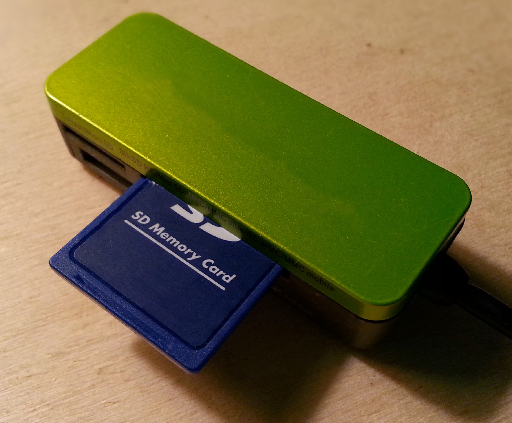 USB Memory Card Reader attached to your PC 